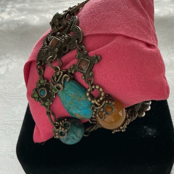 Sweet Romance Green and Turquoise Bracelet - Picture 4 of 4